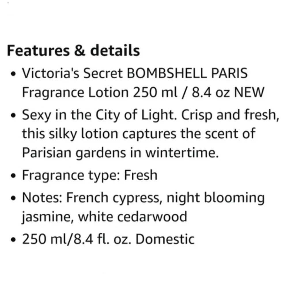 NEW Limited Edition Victoria's Secret Bombshell Paris Fine Fragrance Lotion